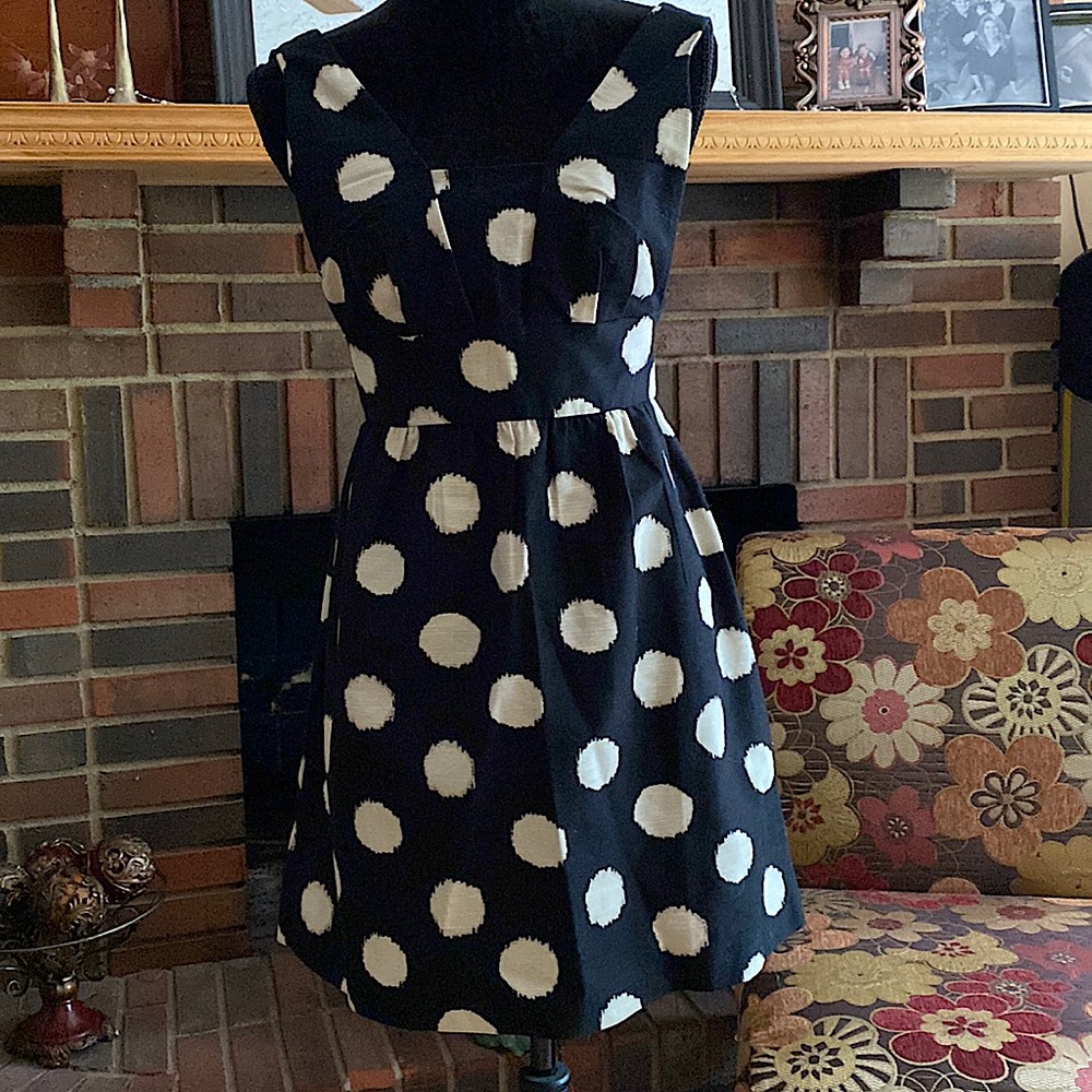 Ann Taylor Loft black/tan sleeveless dress, Sz 00P